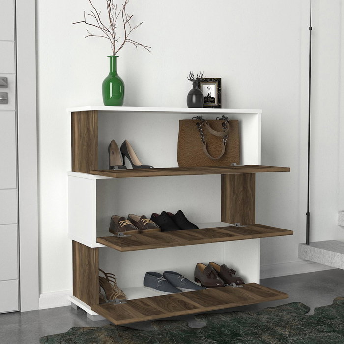 Hanah Home Napolyon Zapatero Blanco y Nogal Hanah Home Napolyon Zapatero Blanco y Nogal